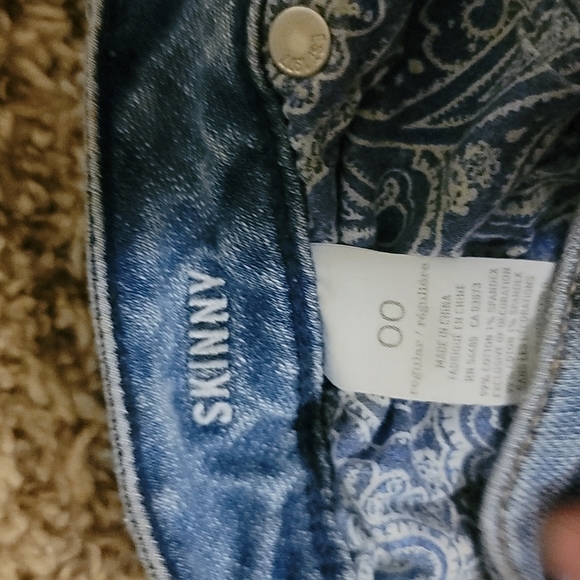 American Eagle Wash Color Ripped Style Skinny Jeans Size 00 - Picture 5 of 8